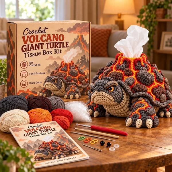 DIY Virkat Djurväskhållar-kit - Handgjord förvaringspåse för barn & vuxna DIY Material Kit shepherd