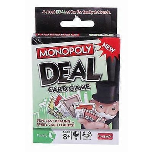 Alkuperäinen Hasbro lautapeli hauska juhlakortti Monopoly Deal -peli lapsille aikuisille perhepeli matka kannettavat lelut lapsille lahjaksi 1st randomly