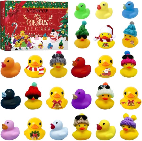 Julekalender Nedtelling 24 Dager Adventskalender Med Overraskelsesleker Badeleker Gøy Ender For Barn Julegave