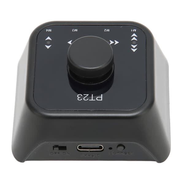 Bluetooth Sidevenderpedal Oppladbar Trådløs Multimediekontroll Tastbryter for Datamaskin Telefon Svart 0.1