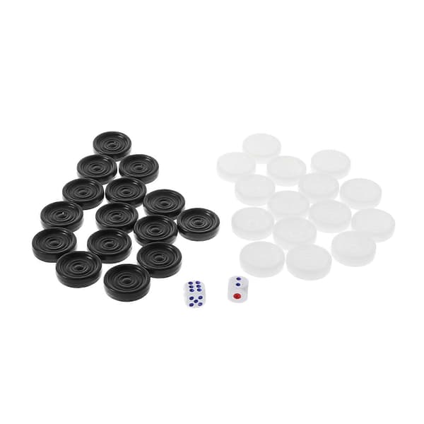 32 stk./sæt 33 mm plastik sort hvid backgammon brikker chips stabelbare brikker børn legetøj brikker 28 mm