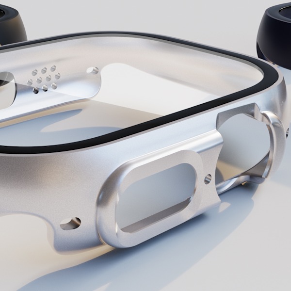 [2 ST] Paket Skal för Apple Watch Ultra 49mm Skydd Ingen Dimmig Härdat Glas Skärmskydd med Hård PC Skyddsram