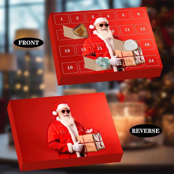 Adventskalender 2024 med 24 Mini Edelstener Overraskelsesgave til Barn Gutter Jenter Jule Nedtelling