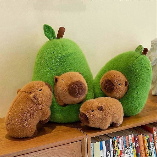 Avocado Capybara Plyslegetøj Realistisk Capybara Udstoppede Dyr 35cm[D]