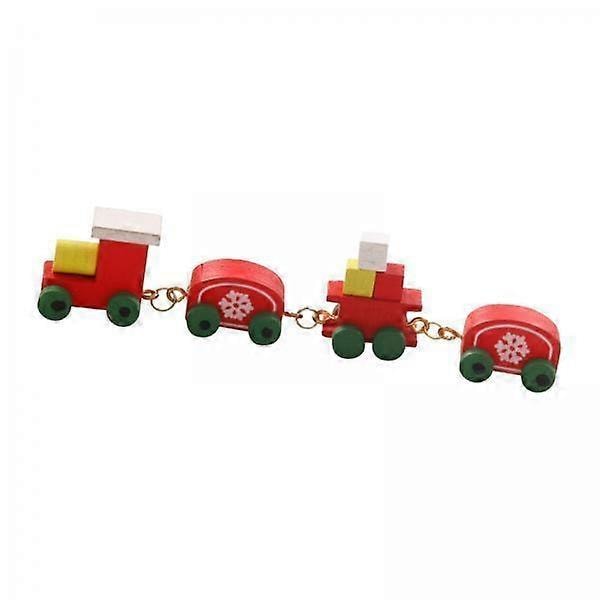 6x1/12 Dukkehus Mini Jule Tog til Bygning af Model Tog Jernbanestation rød A2