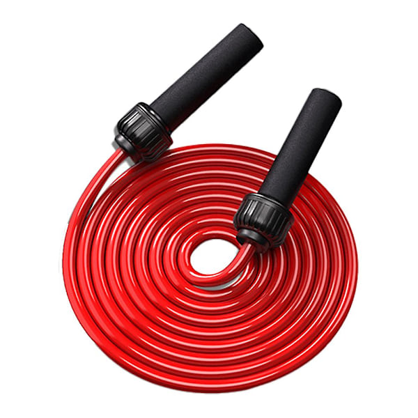 Weighted Resistance Jump Rope - Heavy Duty, Adjustable Fitness Training Rope Red