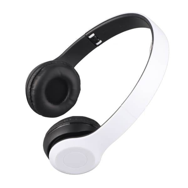 P47 Bluetooth Headset Multifunktionellt Djup Bas Brusreducerande Vikbart Trådlöst Sportheadset för Hemmakontor Resor Vit