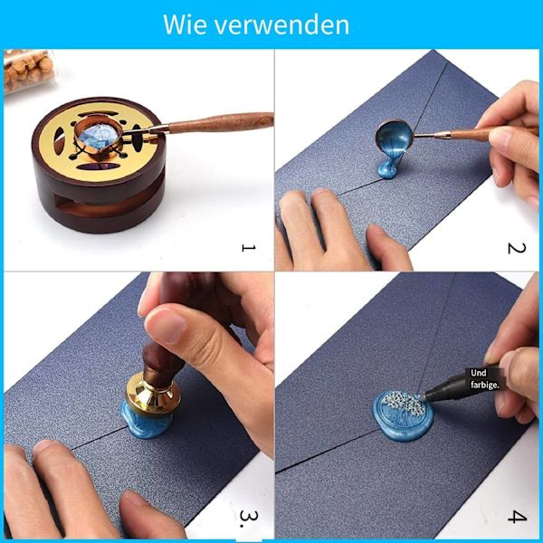 Seglvoks, Seglvoksperler med Seglvokstempel, Seglvoksvarmer - Perfet