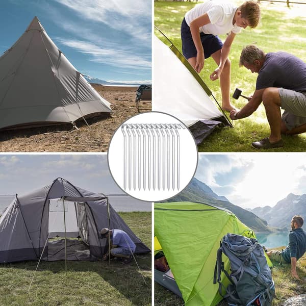 Tältpinnar, 18 cm pinnar camping, tältpinnar starka - Perfet