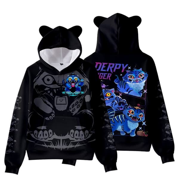 Kpop Demon Hunter Piger Hættetrøje med Digitalt Print til Voksne og Børn 4 130cm