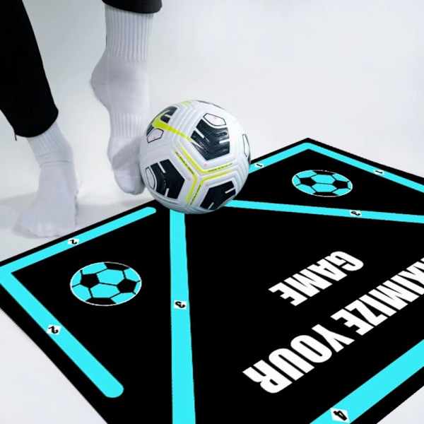 Fodbold Træningsmåtte Fodspor Træningsfilt Gummi