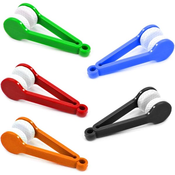 Bärbar Glasögonrengöringsset 5 st Mini Mikrofiberduk Rengöringsborste Glasögonrengöring Glasögonvåtservetter