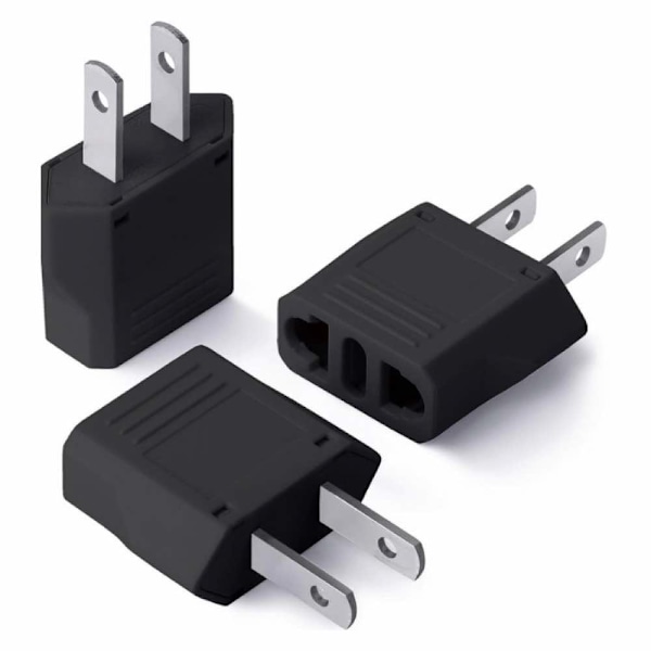 Reiseadapter EU til USA 3-pakning