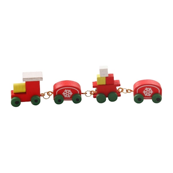6x1/12 Dukkehus Mini Juletog for Bygging av Modell Tog Jernbanestasjon rød A2