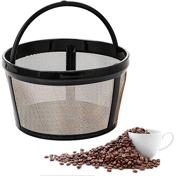 Återanvändbar kaffefilter, 4-kopps korg kaffefilter ersättning permanent kaffefilter kaffefilter ersättning