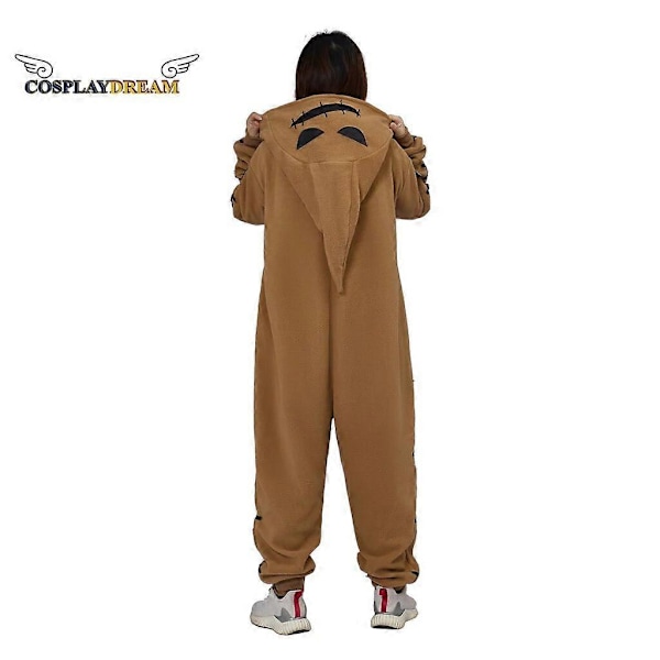 Halloween Party Cosplay The Nightmare Cosplay Juldräkt Oogie Boogie Pyjamas Jumpsuits Unisex Nattkläder Outfit XL