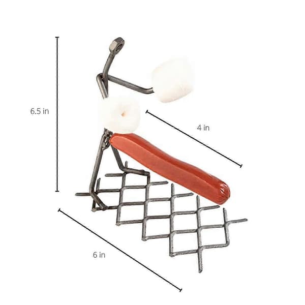 Pølserister, rustfrit stål med tre stregmænd, sjov grillgave til far, mænd - 1 stk