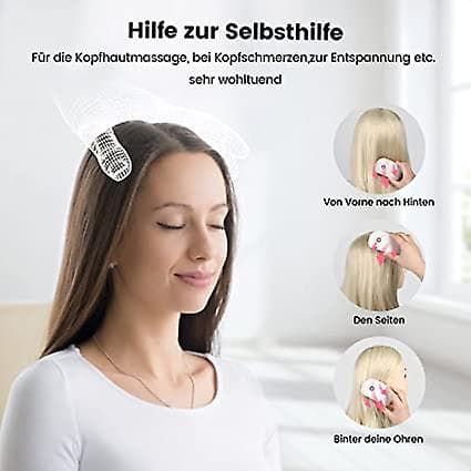 Elektrisk hodemassasjer for hodebunnsmassasje, vibrerende hodebunnsmassasjer for stressavlastning