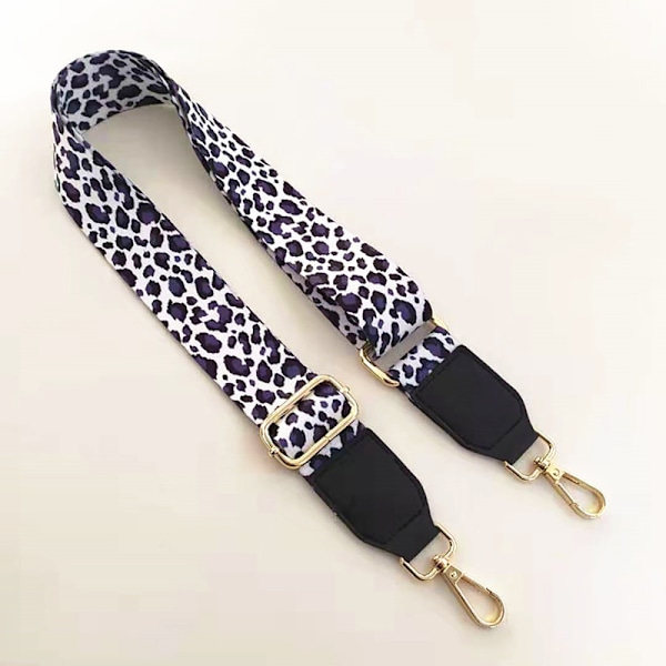 Skulderrem med leopardprint 5 cm bred