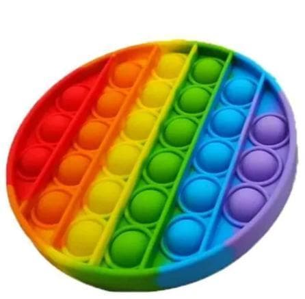 Popit Fidget Pop It Regnbue Rund - CE-godkjent
