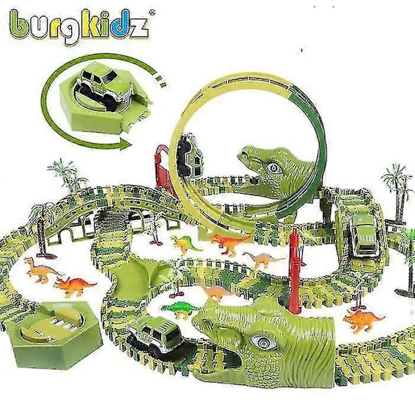 Dinosaurusauto Joustava Rata Dinosaurus Joustava Junarata Lahja Lapsille 2 3 4 5 Vuotta Pojat[YATOY]