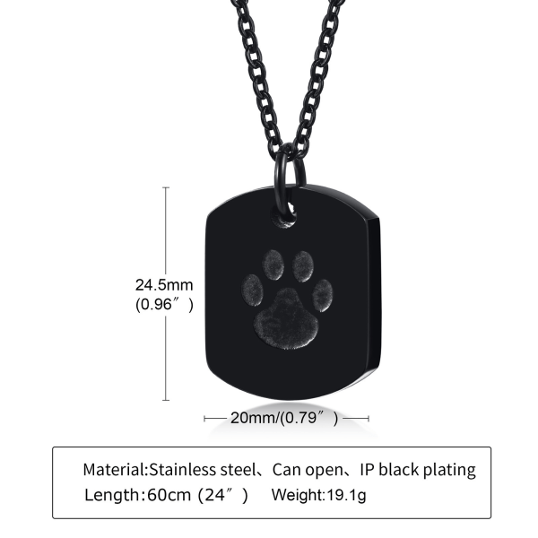 Minicremation Cremation Smycken Urn Halsband för Ashes for Pet, P