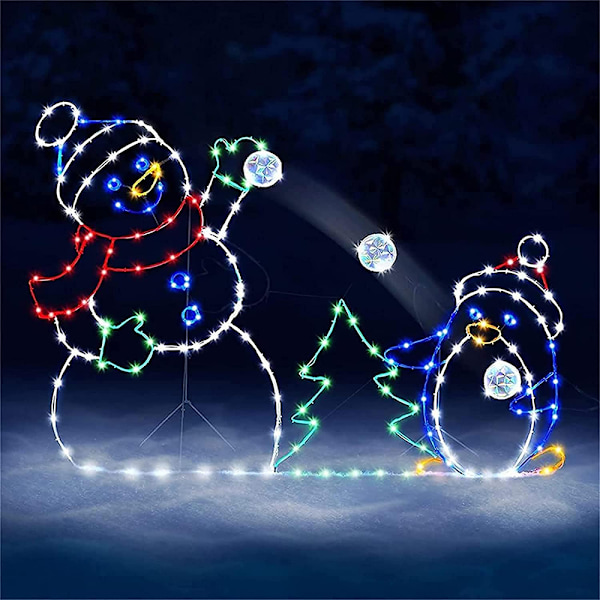 LED-snømann julelys utendørs juledekorasjon utendørs juledekorasjon amerikanske julelys utendørsfigurer snømann dekorasjon