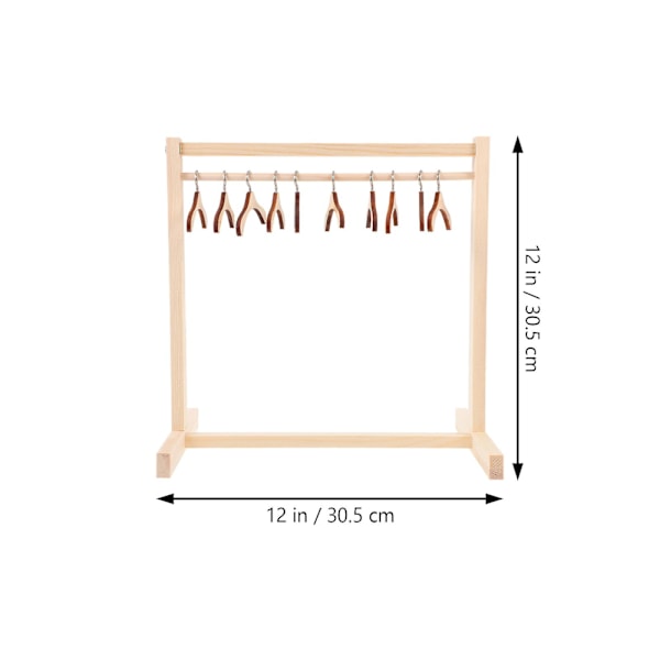 Barnklädhängare för husdjur Klädhängare Dekoration Träställ för husdjurskläder Dockklädställ Dockklädhängare a