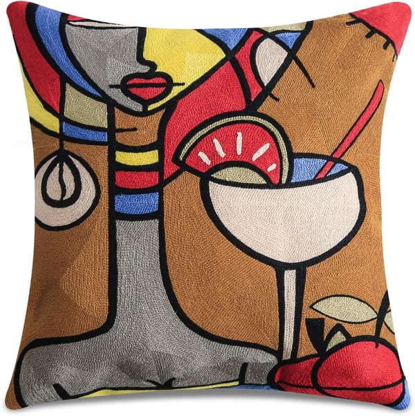 Set med 4 Picasso Kuddfodral 45x45 cm Dekorativa Soffkuddar - Perfekt