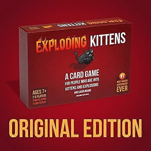Exploding Kittens - Korttipeli | Perheystävälliset seurapelit | Venäläinen ruletti | Ruotsalainen | Ikä 7+ | 2–5 pelaajaa
