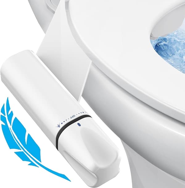 Bidet Toiletsæde Tilbehør Med 2 Dyser Justerbart Vandtryk Selvrensende Sprøjte Nem Installation Inkluderer Opsætningsvideo