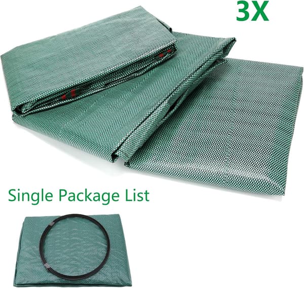 Set med 3 trädgårdspåsar, 300 l trädgårdsavfallspåsar av robust vattentätt material