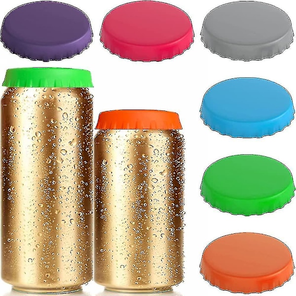Läskburkslock, 6-pack återanvändbara silikonlock för läsk/dryck/öl, passar standard läskburkar (flerfärgade) från Senzhe Store