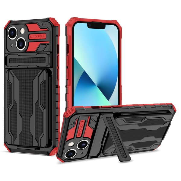 iPhone 13 - Pungcover med Kortpladser og Kickstand Blå
