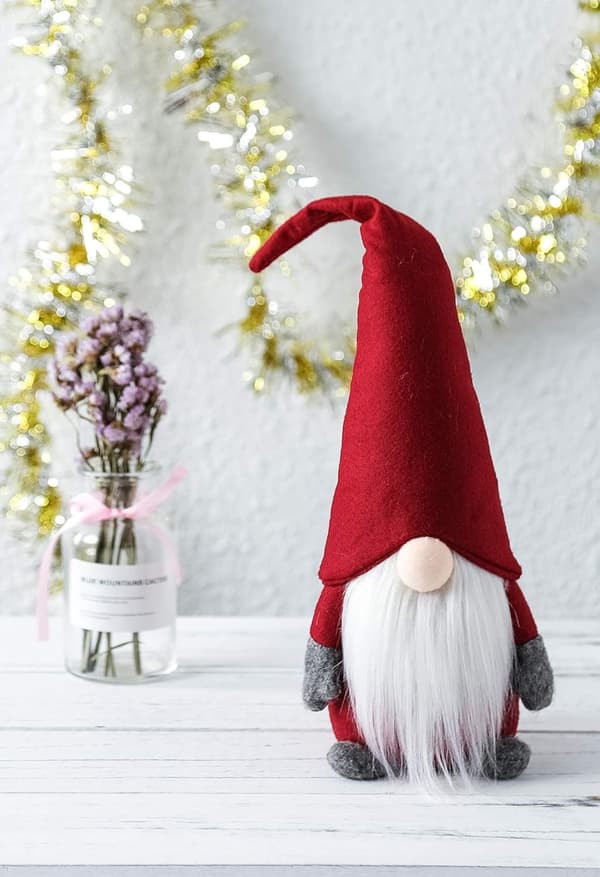 Handgjord svensk tomte, tomte dekoration eller