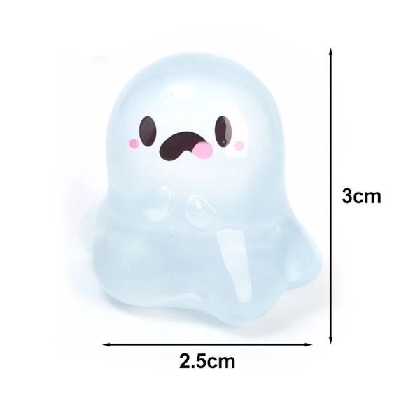 Halloween Spöke Lysande Bil Ornament DIY Resin Ornament Mikrolandskap Skrivbords Dekorativa Tillbehör Bil Nyckelring Hänge 1pcs No.6