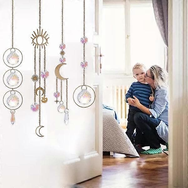 4 st Kristallfångare, Kristallhängande Ornament