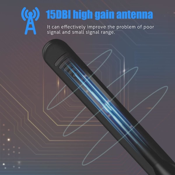 4G 5G LTE Antenne Indendørs Udendørs Signalforstærker 15DBI Omnidirektionel Vandtæt TS-9/SMA Port, 4G/5G/GSM/GPRS,