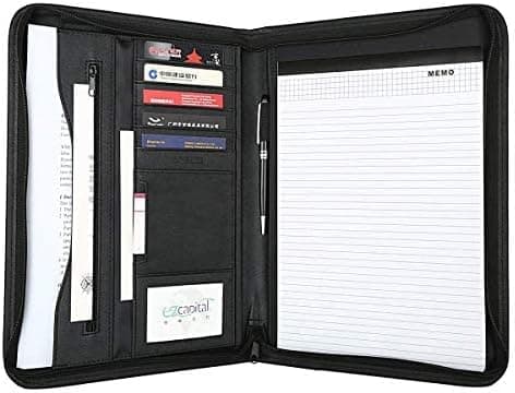 PU-skinn A4 dokumentmappe, dokumentholder, skinnmappe for