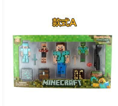 Minecraft ornamenter dukke creeper Steve lille sort dukke Glowing Greatsword