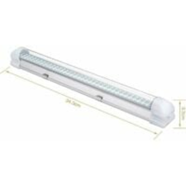 Reglette Led 108 LED, 12V DC LED-lyslist, Lysstyrke 700LM Bobilbelysning med PÅ/AV-bryter, Universell LED-list for skap, Bil,