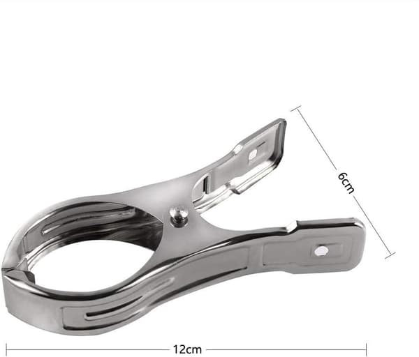 Klemmer i rustfrit stål, 12 stk., vindtætte clips til tørring af tøj, dyner, vasketøj, ophængning, 6 cm, rustbestandige