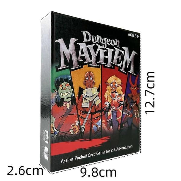 Dungeon Mayhem -korttipelisetti: 3 pakkausta hauskoja perhepelejä