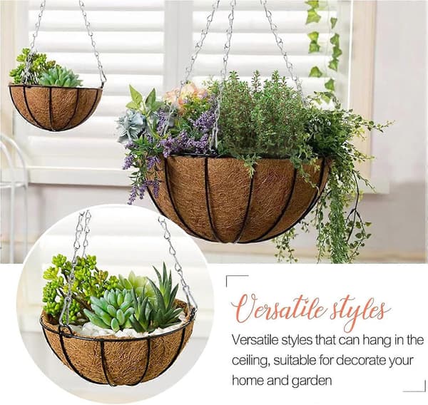 8 stk. ophængskæder med clips og krog til fuglefoderautomater, plantekasser, lanterner og ornamenter - 4 stk. 89 cm og 4 stk. 33 cm udskiftningssæt