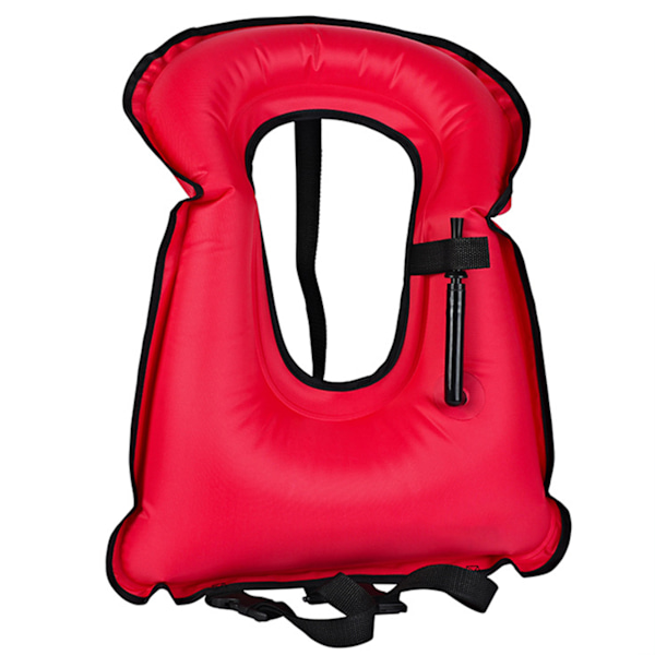 Oppblåsbar snorkelvest for voksne, lett og slitesterk flytejakke for dykking Red