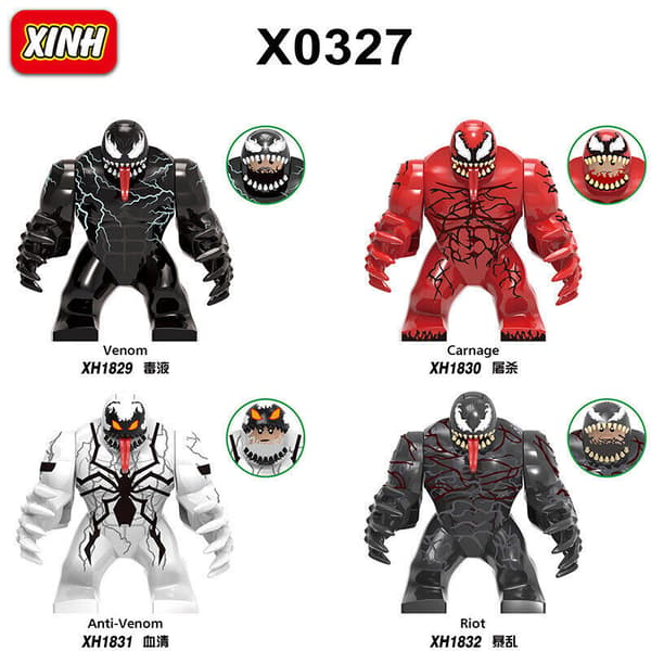 VENOM LARGE, 7,5 cm, Brugerdefineret Minifigur Byggeklods Julegave 1911