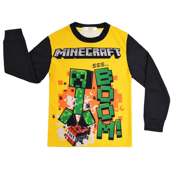 Minecraft - Tøj - Langærmet hjemmesæt til børn 7038 140cm