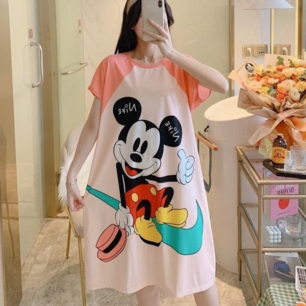 Lös sommarpyjamas med korta ärmar för damer - Hemmakläder #1