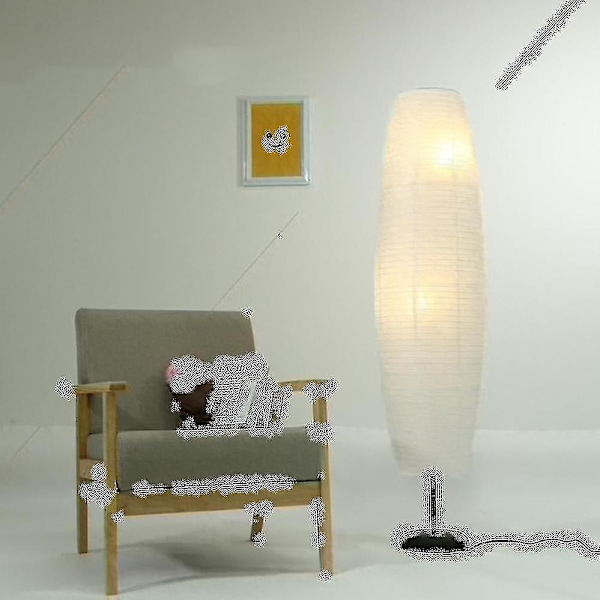 Golvlampa i rispapper Kreativ Hög Lampa Belysning Vardagsrum Lampskärm Endast