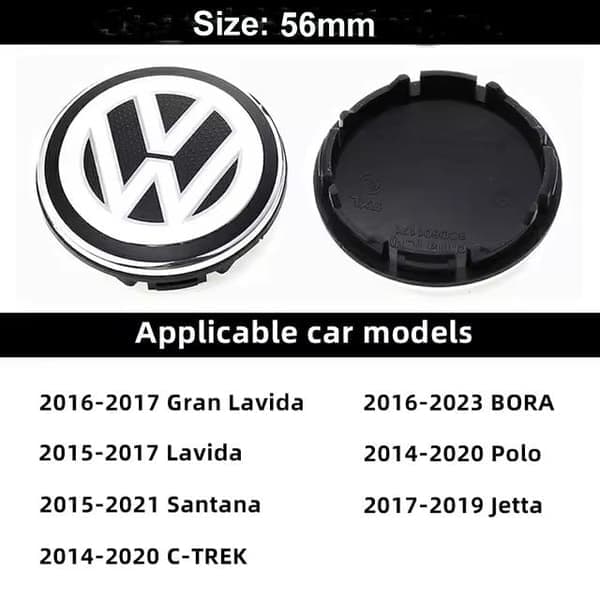 4-pak Volkswagen Center Caps – Hjulkapsel Emblem